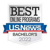 U.S. News and World Report Best Online Bachelor's Programs award badge