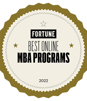 Fortune Magazint Best Online MBA Program badge