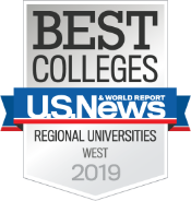 Best Colleges Award- Regional Universities West 2019 Badge
