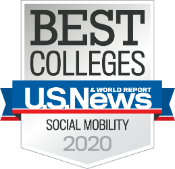 U.S. News and World Report Best Colleges - Social Mobility Badge 2020