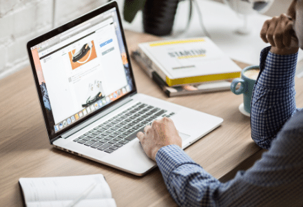 man working in the office on laptop