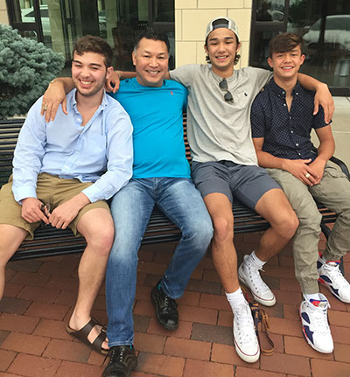 Dr. Phan with his sons.