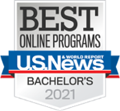 U.S. News and World Report Best Online Bachelor's Programs award badge